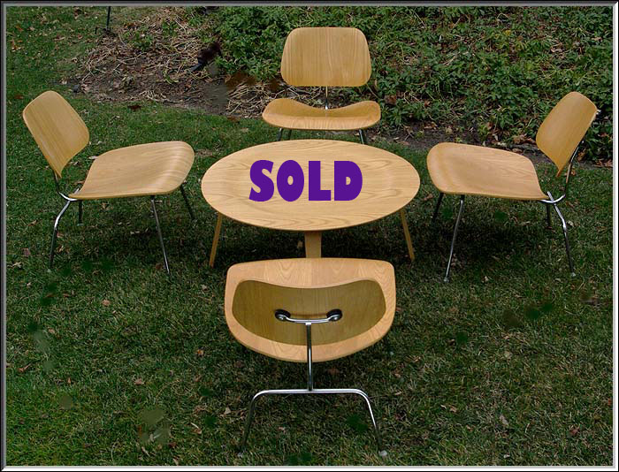 eames herman miller white ash 4 lcm lounge chairs ctw round